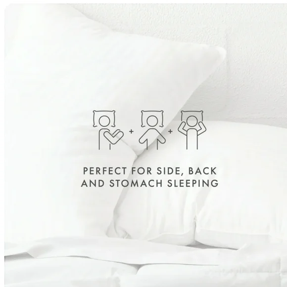 Cooling Gel Fiber Pillow 2-Pack Queen For All Sleep Styles-Back, Side & Stomach - Picture 3 of 7